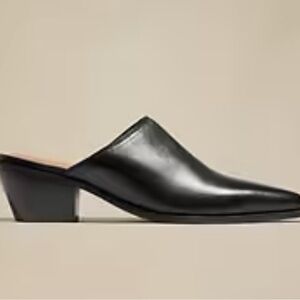 Banana Republic Factory Black Leather Mules